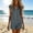 *Gray, variant on Women's Short Sleeve Button Front Romper,Casual V Neck Solid Color Shorts Jumpsuit Green,Women's Plus M