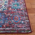 thumbnail image 4 of SAFAVIEH Tucson Cornelius Traditional Machine Washable Area Rug, 6' x 6' Square, Red/Blue, 4 of 9