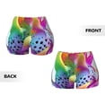 thumbnail image 5 of Fotbe Colorful Glitter Dagon Fruit Seamless Shorts, Womens Workout Shorts High Waist Stretch Booty Short for Gym/Yoga/Running/Biking-Small, 5 of 9