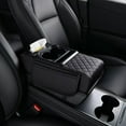 thumbnail image 1 of Multifunctional PU Leather Car Armrest Storage Box & Organizer, Height Increasing Console Pad with Cup Holder, Paper Towel Dispenser, Side Pockets for Vehicle Interior, 1 of 8