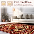 thumbnail image 2 of ODIKA 4'x6' Machine Washable Non-Slip Area Rug, Southwest Geometric High Traffic Rug, Red, 150667, 2 of 7