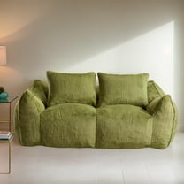 Weetoo Bean Bag Sofa for Adults Loveseat Chair Boneless Comfy Couch for Living Room