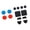 red blue, variant on Button Caps Touchpad Stickers for Controller 2 Replacement Protective Cap Joystick Covers Button Pad Easy Setups
