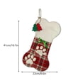 thumbnail image 3 of Pet Christmas Stocking Bone Shaped Paw Print Hanging Sock for Dog Holiday Gift Storage, 3 of 8