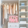 thumbnail image 4 of Yayeee Collapsible Cube Storage Bin with Lid Fabric Closet Decorative Basket with Handles, Pink Gingerbread House, 4 of 7