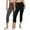 Black Charcoal, variant on Felina | Sueded Athletic Capri Legging 2-Pack (Midnight Navy, X-Large)
