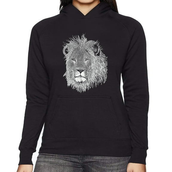 Women's Word Art Hooded Sweatshirt - Lion