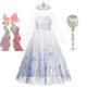thumbnail image 1 of Disfraz de Frozen 2 de Disney para niña, vestido de baile de malla con lentejuelas blancas, ropa de carnaval, Cosplay de reina de la nieve, vestido de princesa Elsa Fivean unisex, 1 of 2