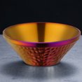 thumbnail image 4 of YAOMOBB Rice Bowl Double Layer Stainless Steel Ramen Noodle Bowl Anti scald Food Grade Tableware with Hammer Pattern Perfect for Rice Salad Soup and Snacks, 4 of 6