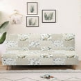 thumbnail image 3 of Xixirimido Armless Futon Cover Futon Slipcover Couch Cover Futon Sofa Bed Cover Furniture Protector with Elastic Bottom Machine Washable, Floral Patchworks, 3 of 8