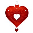 thumbnail image 1 of Campanas de viento cinético YONGSHENG en forma de corazón Rojo 12 pulgadas, 1 of 5