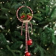 thumbnail image 4 of CuiLiyq Christmas Jingle Bell Door Hanger with Bowtie and Pinecones, 15" Festive Front Door Handle Decor with Real Bell Sound, Holiday Entryway Decor for Fireplace Christmas Tree Wreath, 4 of 8
