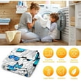 thumbnail image 5 of Butterfly Blanket Beautiful Blue Butterfly Throw Blanket Ultra Soft Flannel Butterflies Blanket Gifts for Kids Adults 50"X40", 5 of 6