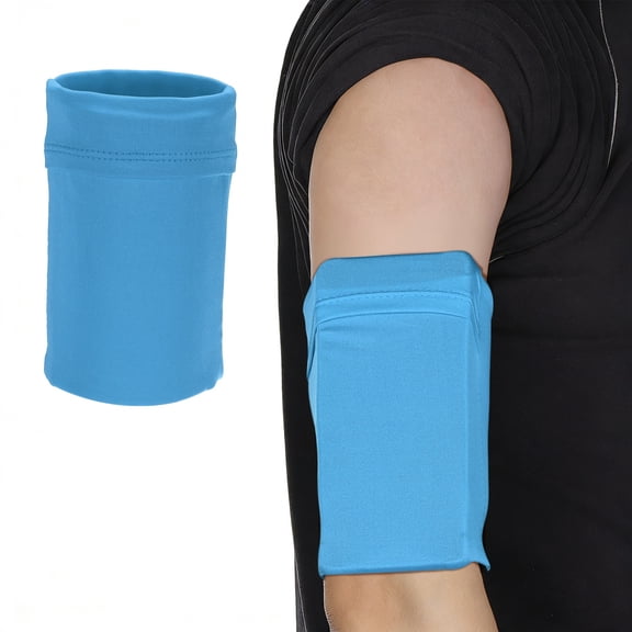 Uxcell Cell Phone Armband Sleeve, Universal Sports Arm Band Sleeves Stretches to Fit All Phones Holder Blue - Fitting for (Fitness ExerciseWorkout/Hiking/Jogging/Gym)