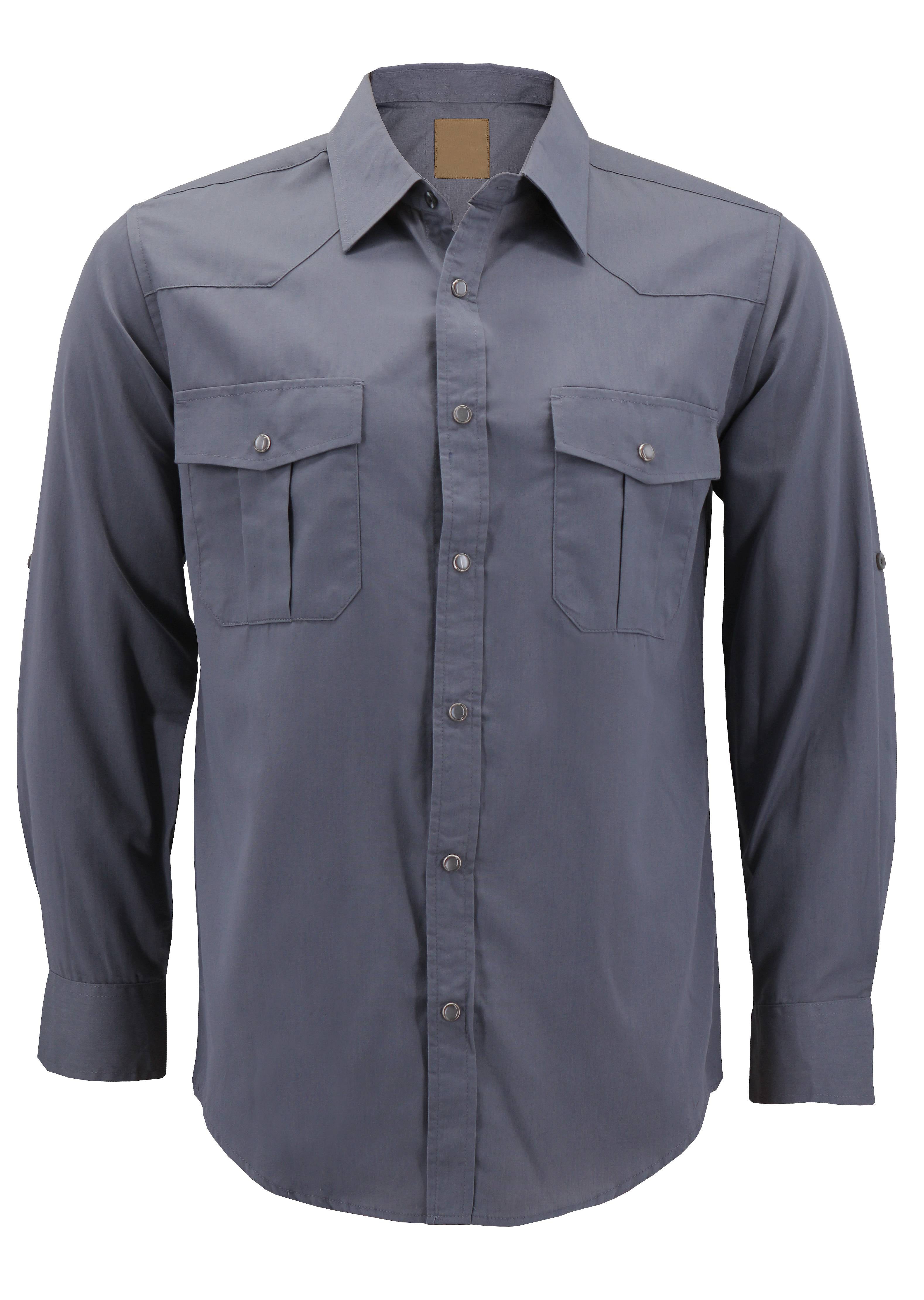 VKWEAR Men’s Casual Western Pearl Snap Button Down Long Sleeve Cowboy