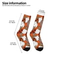 thumbnail image 2 of Zufioo Various Pumpkins Print Children's Mid-tube Socks, Contrast Color High Elastic Sports Socks - Sweat-absorbent, Warm, Suitable for Children Aged 6-10, 2 of 5