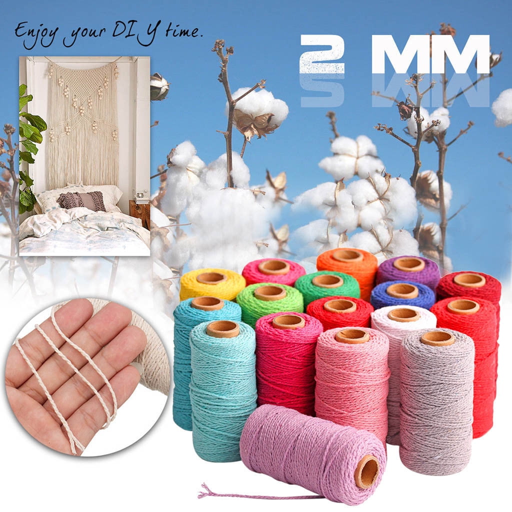 acdanc, 2mm 100 Yard White Cotton Twine for Home Decor