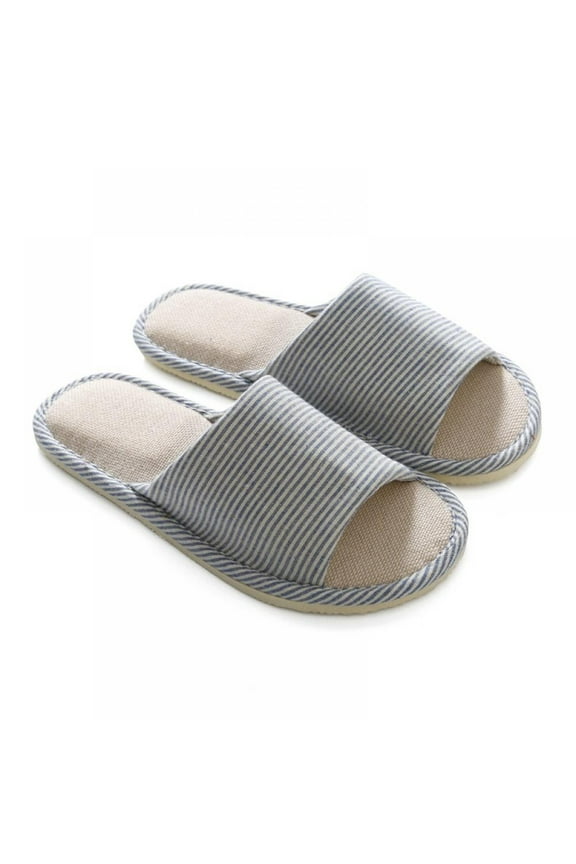 Women and Men's Comfortable Casual Cotton Flax Slipper Indoor Use