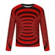 thumbnail image 4 of Blusas y camisas de manga larga con cuello redondo para hombre, blusa informal de manga larga con cuello redondo y estampado., 4 of 5
