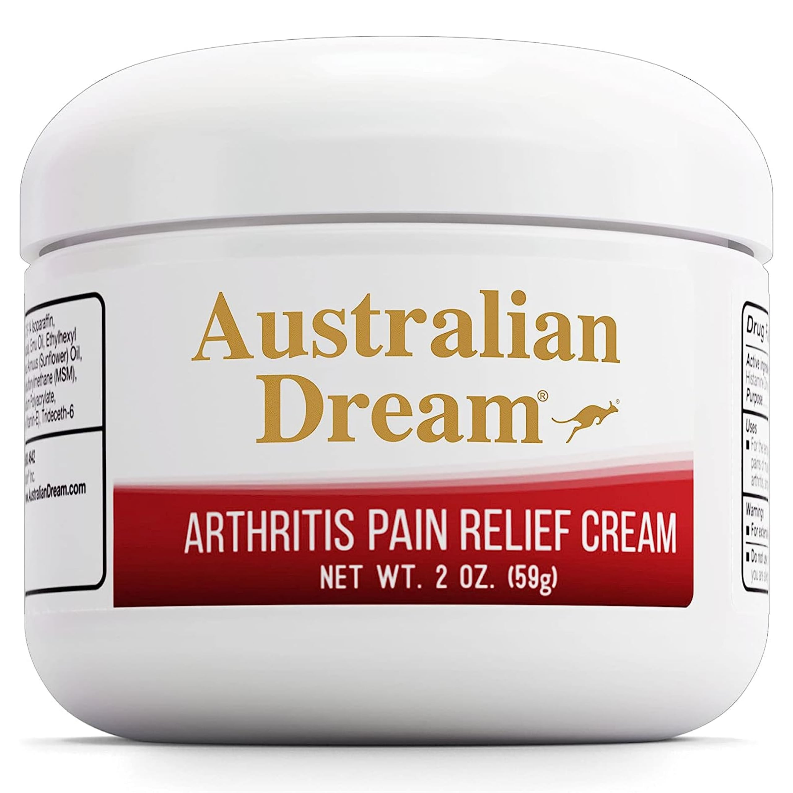 (2 pack) Australian Dream Arthritis Pain Relief Cream, for Muscle Aches or Back Pain, Over-the-Counter, 2 oz Jar