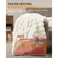 thumbnail image 7 of EastVita Heated Blanket Throw 90x100 Inch Faux Fur 4 Heat Settings 4H Auto Off Overheat Protection Electric Blanket for Home Couch Bed White, 7 of 7