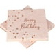 thumbnail image 2 of Pink Happy Birthday Napkins, Disposable Paper Napkins for Girl's Birthday, Perfect Birthday Party Table Decoration, Set of 32, 2 of 5