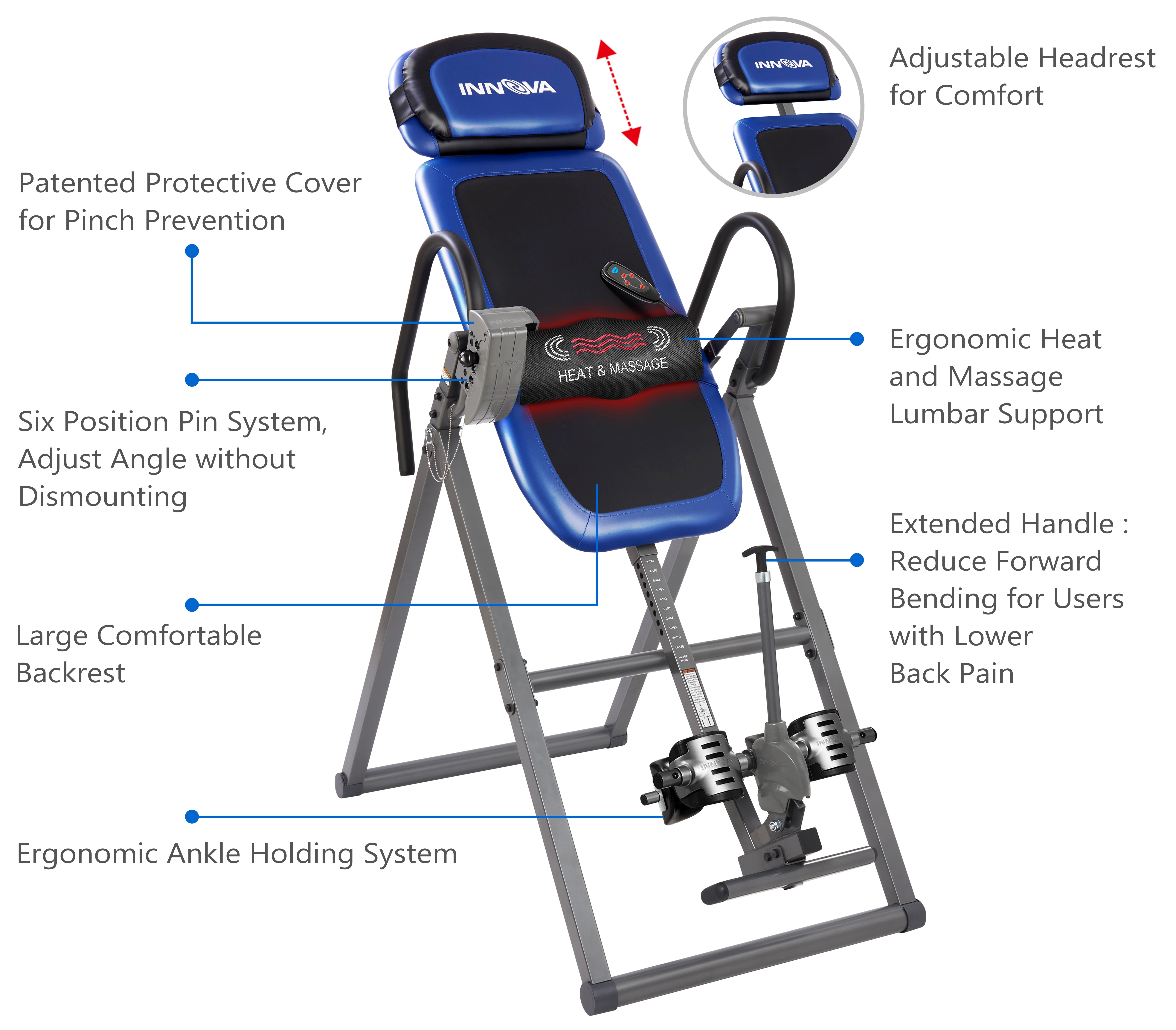 Innova ITM4800 Advanced Heat and Massage Therapeutic Inversion Table