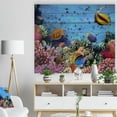 thumbnail image 3 of Designart 'Coral Colony on Reef Egypt' Animal Print on Natural Pine Wood, 3 of 5
