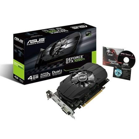 ASUS Geforce GTX 1050 Ti 4GB Phoenix Fan Edition DVI-D HDMI DP 1.4 Gaming Graphics Card (Best Gaming Graphics Card 2019)