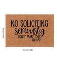 thumbnail image 3 of OXUIEW No Soliciting Doormat Welcome Doormat Carpet, Funny Please Go Away Mat for Front Door, Non-Slip Indoor Outdoor, One Size, 1Pc, Pattern G, 3 of 7