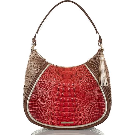The Brahmin Amira Chenoa Pecan/Lava Hobo Shoulder Bag