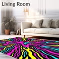 thumbnail image 2 of ODIKA 8x10 Machine Washable Non-Slip Area Rug, Trendy Statement Decorative With Graffiti Splash Design Ultra Soft Rug, None, 531773, 2 of 7