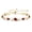 01-Garnet, variant on Sterling Silver Emerald Teardrop Tennis Bracelet for Women with May Birthstone and Adjustable Bolo Chain, Gold Plated