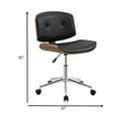 thumbnail image 3 of 20" X 22" X 31" Black And Walnut Office Chair, 3 of 5