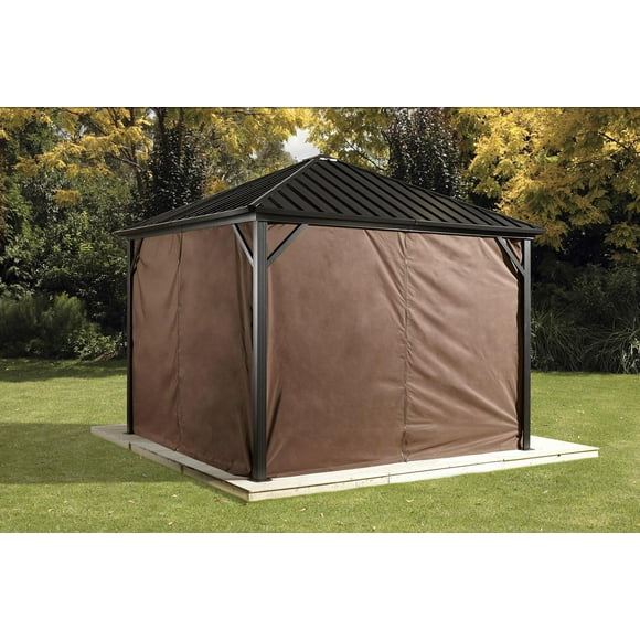 Sojag Brown Curtains for Dakota Gazebo, 8 ft. x 8 ft., Poly