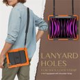 thumbnail image 5 of FJLBDE Case for iPad Pro 12.9 2022/2021/2020/2018 6th/5th/4th/3rd Gen, Rugged Shockproof Tablet Cases Cover with Kickstand Shoulder Strap, Orange, 5 of 7