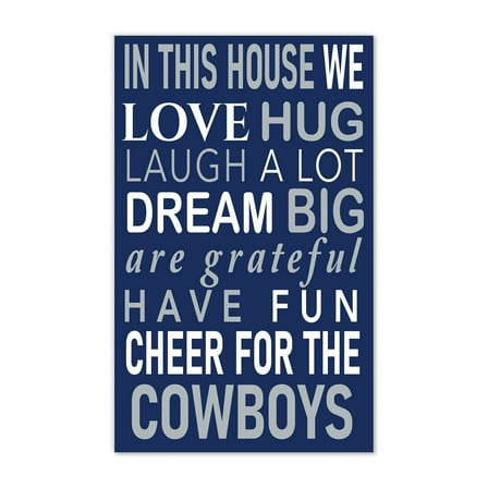 Dallas Cowboys 11" x 19" Briteline In This House Sign