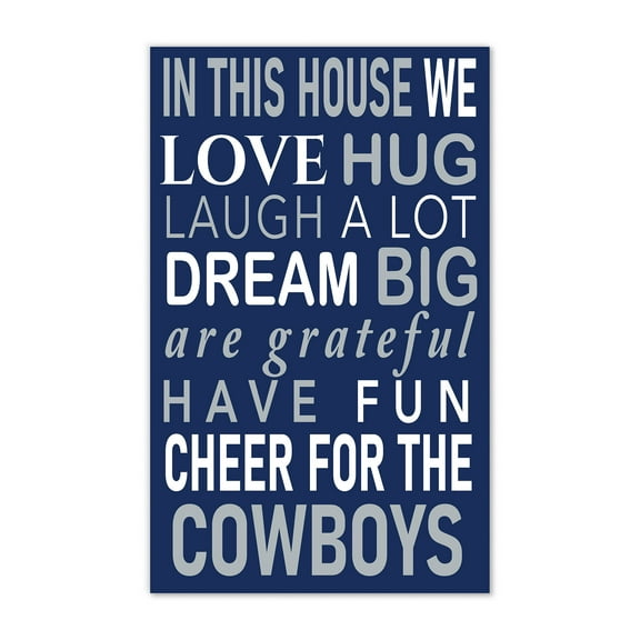 Dallas Cowboys 11" x 19" Briteline In This House Sign