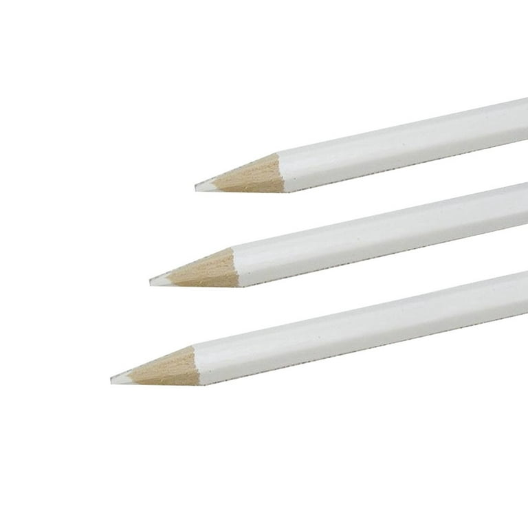 Eujgoov 12 Pcs Tailor's Chalk Pens White Marking Pencil Water Soluble White  Core Pencils Clothing Cutting Wood-cased Pencil