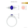 thumbnail image 4 of Angara Natural 0.8 Ct. Tanzanite with Diamond Vintage Inspired Ring in 14K White Gold for Women (Ring Size: 3), 4 of 9