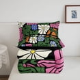 thumbnail image 5 of Homewish Colorful Boho Floral Full Size Comforter Sets,Vintage Daisy Flowers Bedding Comforter Set,Black Reversible,3-Piece,1 Comforter and 2 Pillowcases, 5 of 7