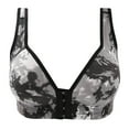 thumbnail image 2 of Samickarr Minimizer Front Closure Bras For Women Full Coverage Woman'S Printing Thin Front Buckle Adjustment Chest Shape Bra Underwear No Rims, 2 of 5