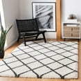 thumbnail image 2 of SAFAVIEH Hudson Shag Jackson Trellis Area Rug, Ivory/Dark Grey, 4' x 6', 2 of 8
