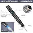 thumbnail image 2 of HOTROSE Electric Engraving Pen with 37 Bits, USB Rechargeable Cordless Engraving Machine, Portable DIY Rotary Engraver for Jewelry Wood Glass Stone Carving (Black), 2 of 7