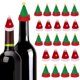 thumbnail image 3 of 30/2 Uds funda navideña para botella de vino Mini piruleta sombrero de caramelo Santa Claus gorros pequeños Navidad Año Nuevo adornos para la mesa de fiesta, 3 of 4