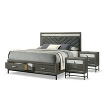 Furniture of America Joolen Wood Gray 3-Piece Queen Bedroom Set