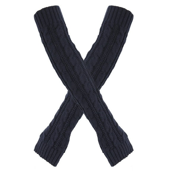 TRUBKH Long Gloves Workout Gloves for Men Arm Sleeves Warm Gloves Compression Gloves Women Lace Gloves Women One Size Navy One Size