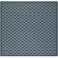 thumbnail image 3 of Safavieh Courtyard Hilbert Geometric Indoor/Outdoor Area Rug, Navy/Beige, 7'10" x 7'10" Square, 3 of 11