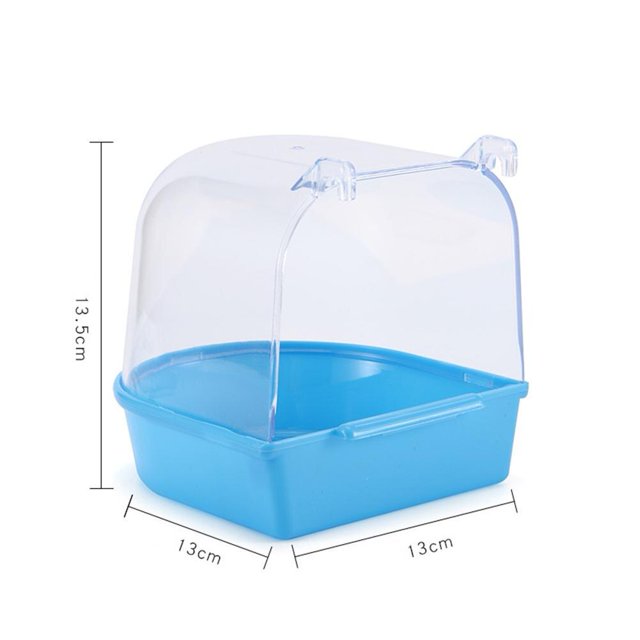 Removable Parrot Bath Box Bathing Basin Outdoor Bird Basin Bath Bird Cage Parrot Supplies for Small Birds Canary Budgerigar He Qiyong unisex