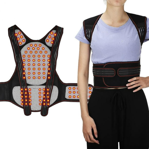 Heated Back Lumbar Support Magnetic Heating Braces Treatment Belt---Dyfrio  